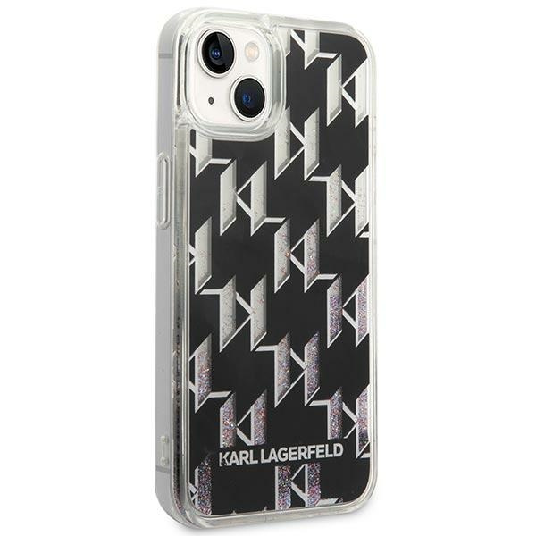 Etui KARL LAGERFELD Apple iPhone 14 Plus Liquid Glitter Monogram Czarny Hardcase