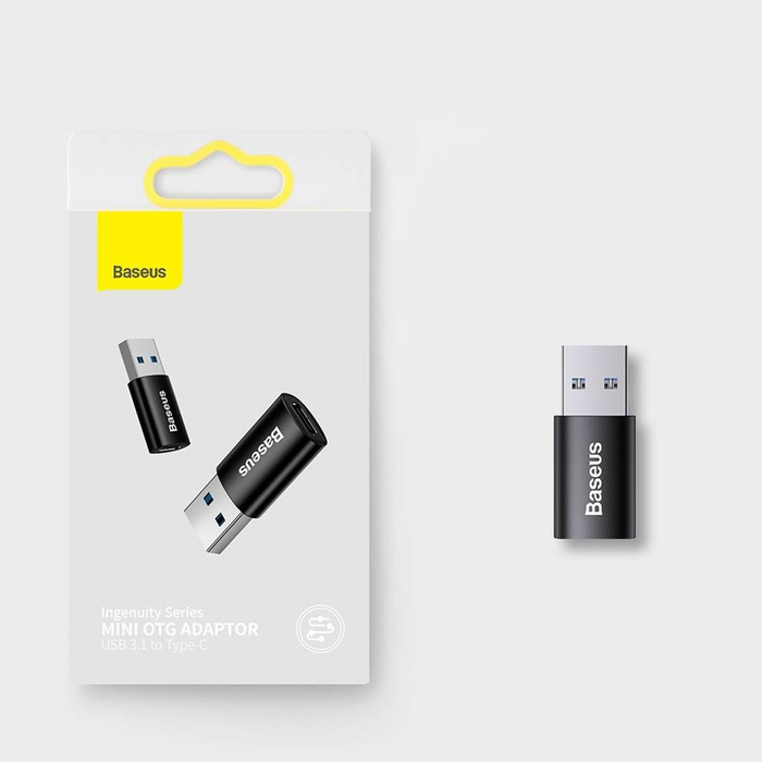 Baseus Ingenuity Series Mini OTG Adaptor USB 3.1 to Type-C  Black