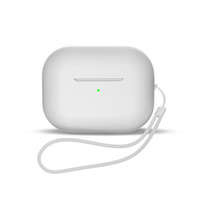 Etui Silikonowe etui do AirPods 1 / AirPods 2 + pasek na nadgarstek smycz - białe Case