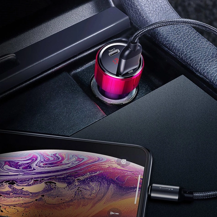 Ładowarka Baseus Magic Series PPS CCMLC20C-01 samochodowa 45W USB-C PD / USB-A QC - czarna