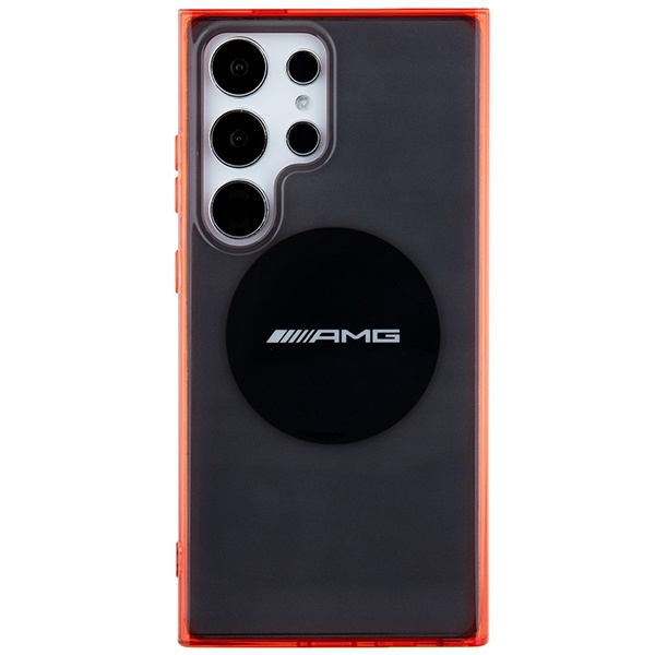 Etui AMG AMHMS24L23HBCK S24 Ultra S928 czarny/black hardcase Transparent Bicolor MagSafe Case