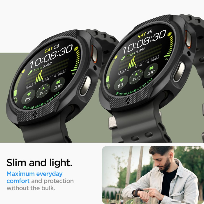 ETUI SPIGEN SAMSUNG GALAXY WATCH 8 44 MM LIQUID AIR MATTE CZARNE