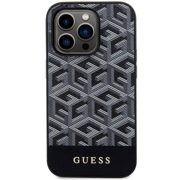 Etui Guess GUHMP14LHGCFSEK iPhone 14 Pro 6.1" czarny/black hardcase GCube Stripes MagSafe Case