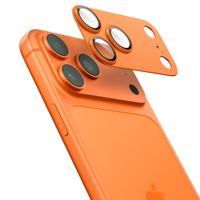 OSŁONA APARATU SPIGEN IPHONE 17 PRO OPTIK PRO XL GLAS.TR ”EZ FIT” CAMERA PROTECTOR ORANGE
