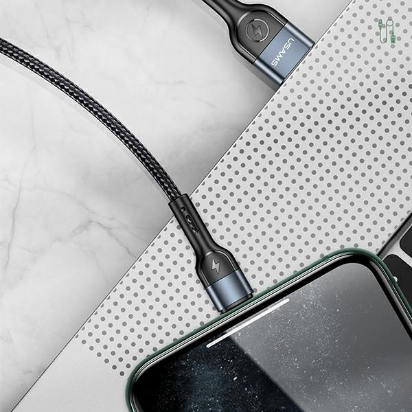 Kabel Pleciony USAMS Micro USB U55 2A 1m SJ450USB01 US-SJ450 Czarny