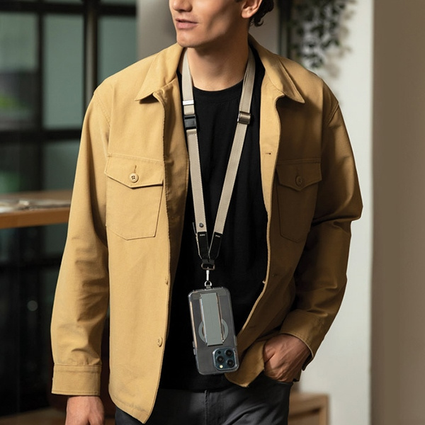 UNIQ Vista uniwersalna smycz do telefonu2w1 zielony/dark khaki