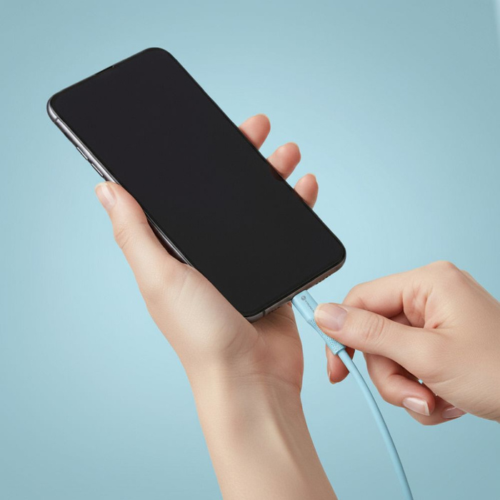 Kabel USB C do USB C Forcell F-Energy QC4.0 PD 3A 60W Silicone 1 m C344 niebieski