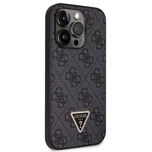 Etui Guess GUHCP14LP4TDSCPK iPhone 14 Pro 6.1" czarny/black hardcase Crossbody 4G Metal Logo Case