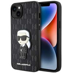 Etui Karl Lagerfeld KLHCP14MSAKHPKK iPhone 14 Plus 6.7" czarny/black Saffiano Monogram Ikonik Case