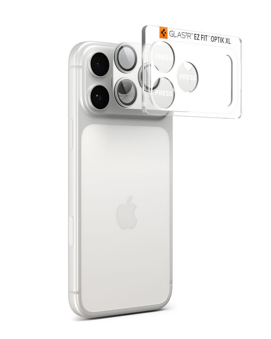 OSŁONA APARATU SPIGEN OPTIK PRO XL GLAS.TR ”EZ FIT” CAMERA PROTECTOR IPHONE 17 PRO MAX SILVER