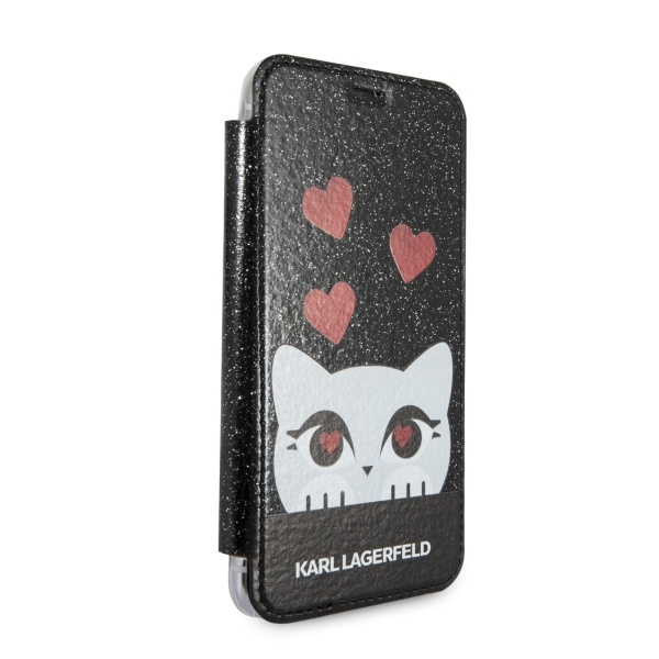 Etui KARL LAGERFELD Apple iPhone X Book Valentine Czarny Case