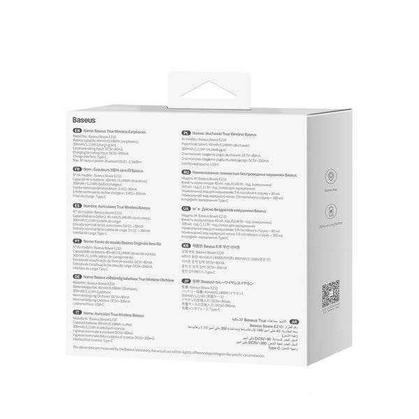 Słuchawki bezprzewodowe TWS Bluetooth 5.3 Baseus Bowie EZ10 - czarne