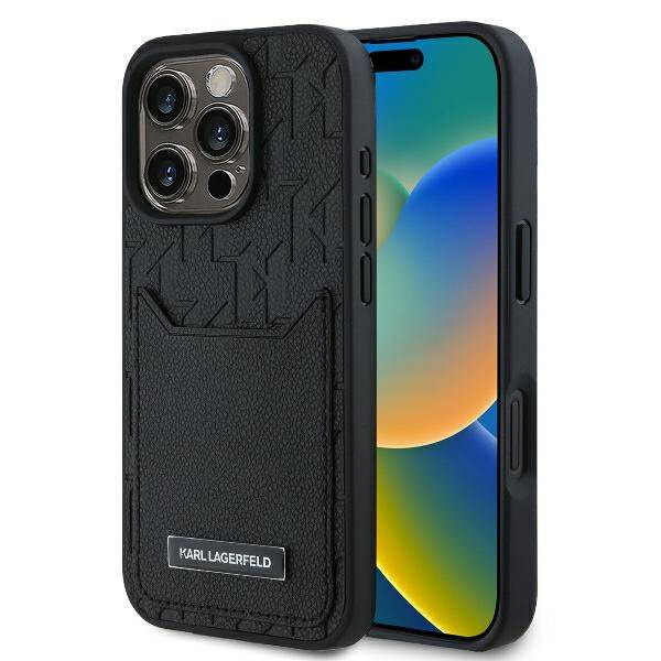 Etui Karl Lagerfeld iPhone 16 Pro Max 6.9" czarny/black hardcase Cardslots Monogram