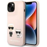 Etui KARL LAGERFELD Apple iPhone 14 Plus Silicone Karl & Choupette Magsafe Jasnoróżowy Hardcase