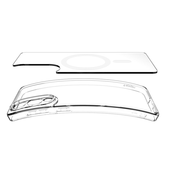 ETUI SPIGEN SAMSUNG GALAXY S25 EDGE ULTRA HYBRID MAG MAGSAFE CLEAR/WHITE