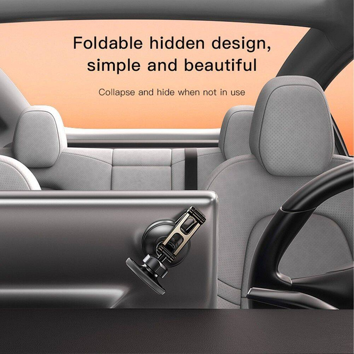 Uchwyt na telefon do samochodu magnetyczny zgodny z MagSafe Forcell F-Grip IronSecure do szyby / deski czarny