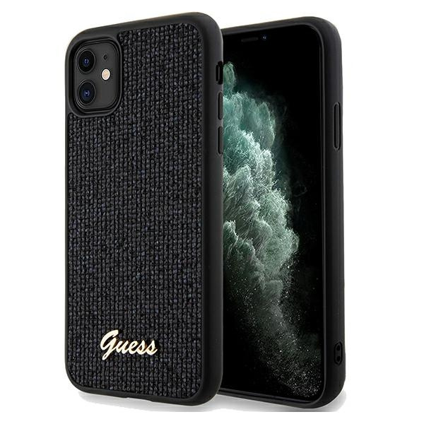 Etui Guess GUHCN61PMSDGSK iPhone 11 / Xr 6.1" czarny/black hardcase Disco Metal Script Case