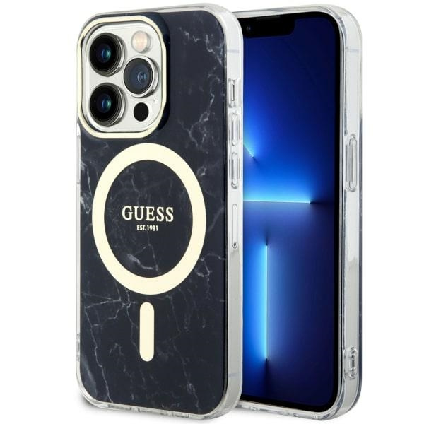 Etui Guess GUHMP14XPCUMAK iPhone 14 Pro Max 6.7" czarny/black hardcase Marble MagSafe Case