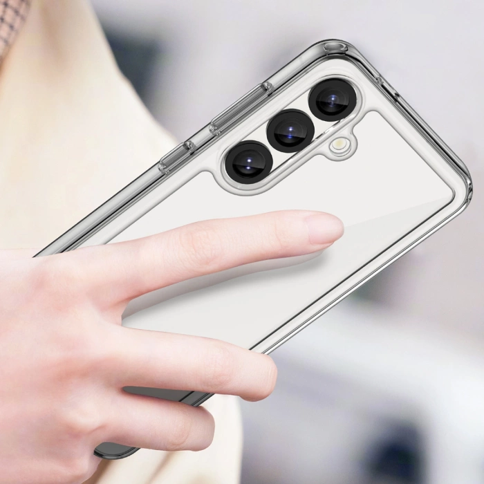 Etui Outer Space Case z żelową ramką na Samsung Galaxy M06 5G - przezroczyste