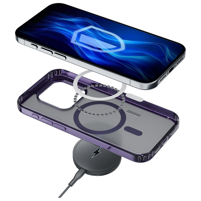 Etui 3MK Frosty MagCase do iPhone 13 Pro  fioletowy