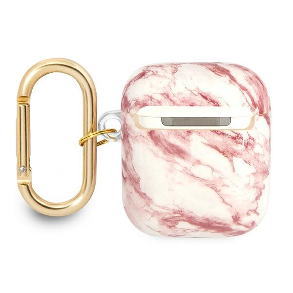 Etui GUESS Apple AirPods Cover Marble Strap Collection Różowy Case