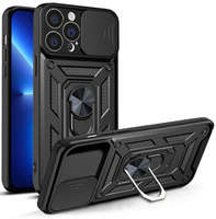 Etui Hybrid Armor Camshield Etui iPhone 13 Pro Max Pancerny Pokrowiec Z Osłoną Na Aparat Czarne Case