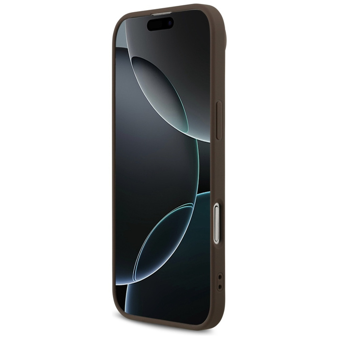 Etui Guess 4G Printed Stripes MagSafe do iPhone 17 Air brązowy