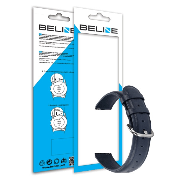 Beline pasek Watch 22mm Elegancegranatowy/navy