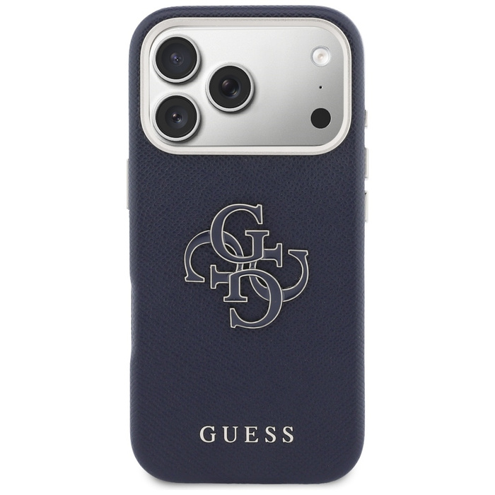 Etui Guess FW Resin Logo do iPhone 17    Pro Max niebieski