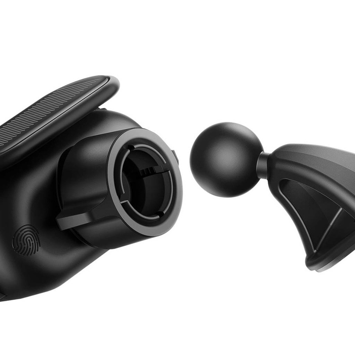 Baseus Steel Cannon Pro solarny automatyczny uchwyt samochodowy na kokpit czarny (SUGP010001)