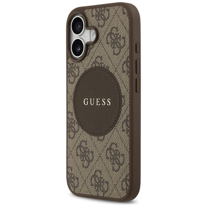 Etui Guess 4G Circle Classic Logo        MagSafe do iPhone 17 brązowy