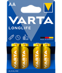 Alkaline Batteries Varta Longlife, AA / LR6, 1.5V, 4-Pack