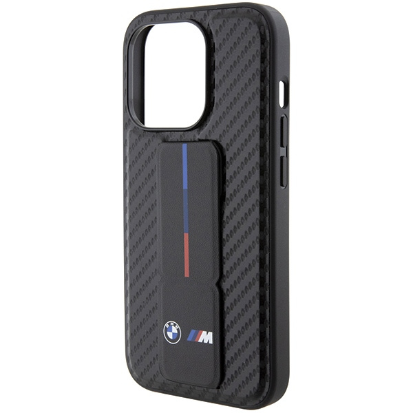 Etui Bmw Bmhcp15lgspcck Iphone 15 Pro 6.1" Czarny/black Hardcase Grip Stand Smooth & Carbon Case