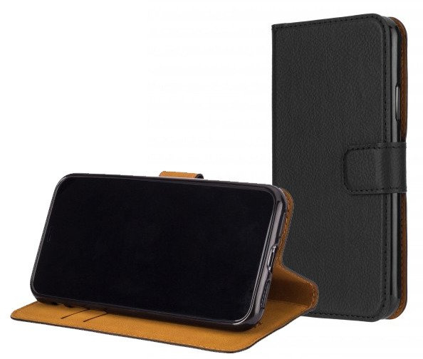 Etui Apple iPhone X XS Slim Wallet z klapką zamykane na magnes czarne skóra ekologiczna Xqisit