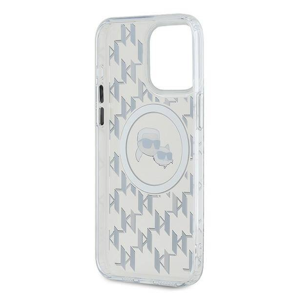 Karl Lagerfeld KLHMP15LHMCKMHT iPhone 15 Pro 6.1" przezroczysty/transparent IML Monogram Karl&Choupette Head MagSafe