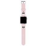 Pasek Karl Lagerfeld Pasek KLAWLSLCKP Apple Watch 42/44/45mm różowy/pink strap Silicone Karl & Choupette Heads
