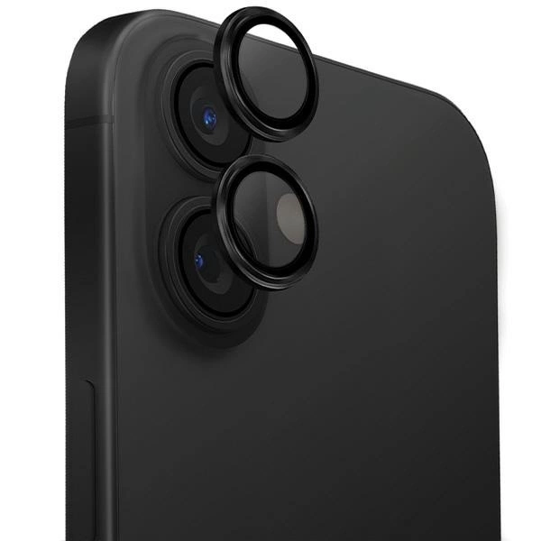 Szkło Hartowane UNIQ Optix Aluminium Camera LensProtector iPhone 16 6.1" / 16 Plus 6.7" midnight black szkło na obiektyw aparatu z aplikatorem