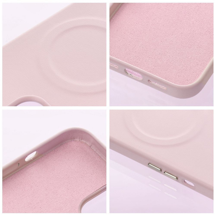 Futerał Roar Leather Mag Case kompatybilny z MagSafe - do iPhone 13 Pro Różowy