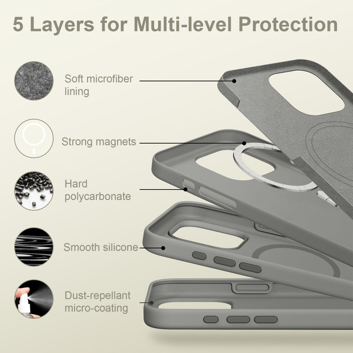 ETUI TECH-PROTECT SILICONE MAGSAFE IPHONE 16 PRO MAX MATTE CLAY