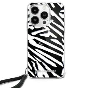 Etui Karl Lagerfeld iPhone 16 Pro Max 6.9" czarny/black hardcase IML Zebra Pattern & Cord