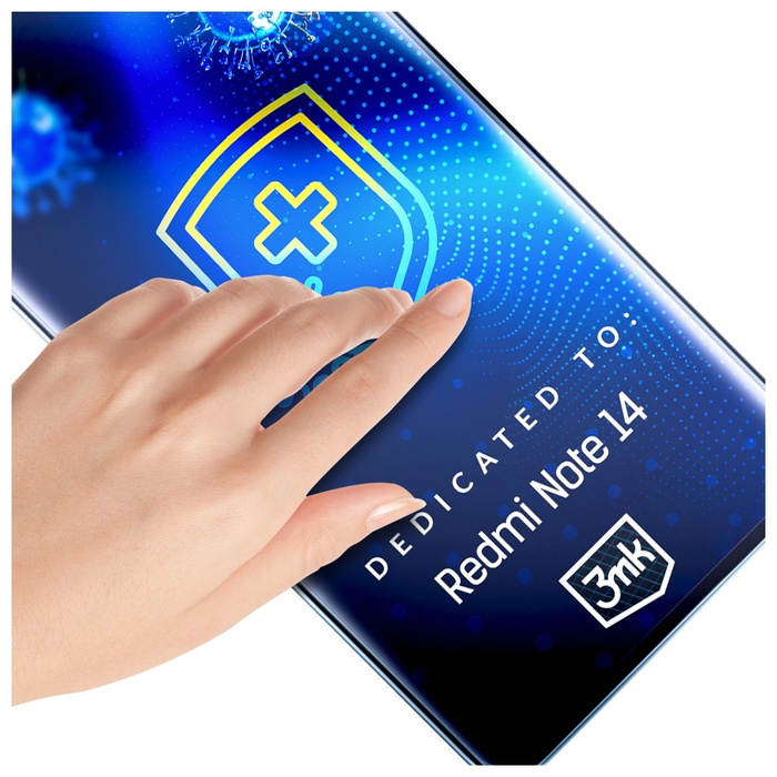 Folia Antymikrobowa montowana na mokro  3MK SilverProtect+ do Redmi Note 14 4G