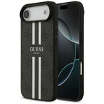 Etui Guess 4G Printed Stripes MagSafe do iPhone 17 Air czarny