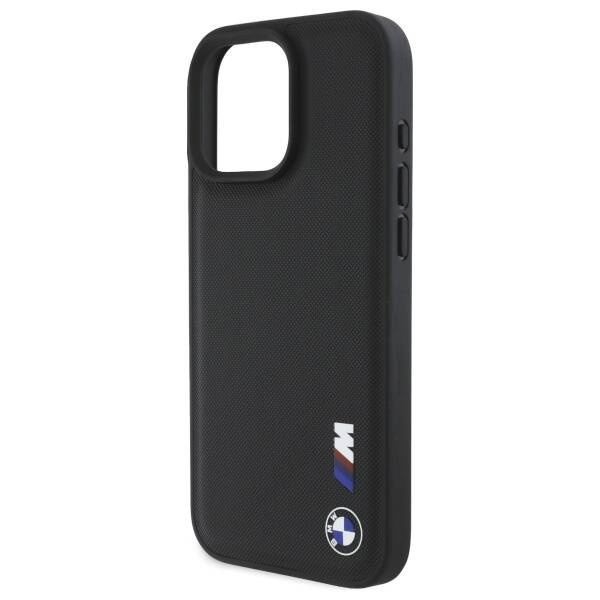 Etui BMW iPhone 16 Pro Max 6.9" czarny/black hardcase Smooth Rubber Logo