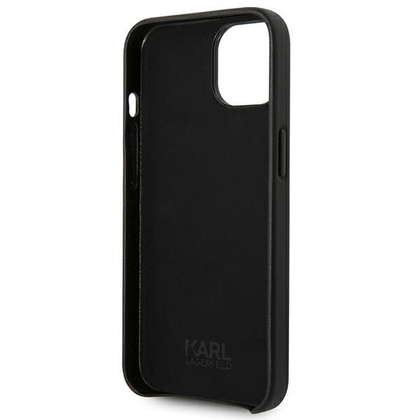 ETUI Karl Lagerfeld iPhone 14 Plus 6,7" hardcase czarny/black Leather Perforated Logo
