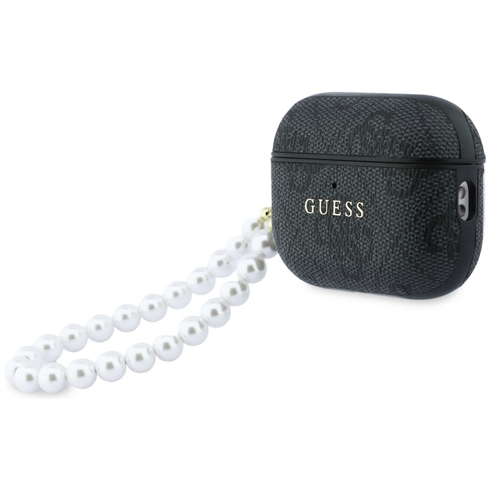 Etui Guess 4G Pearl Strap do AirPods Pro 3 czarny