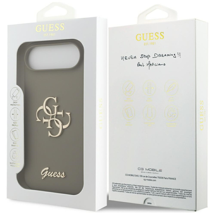 Etui Guess Silicone Big 4G Script do     iPhone Air brązowy