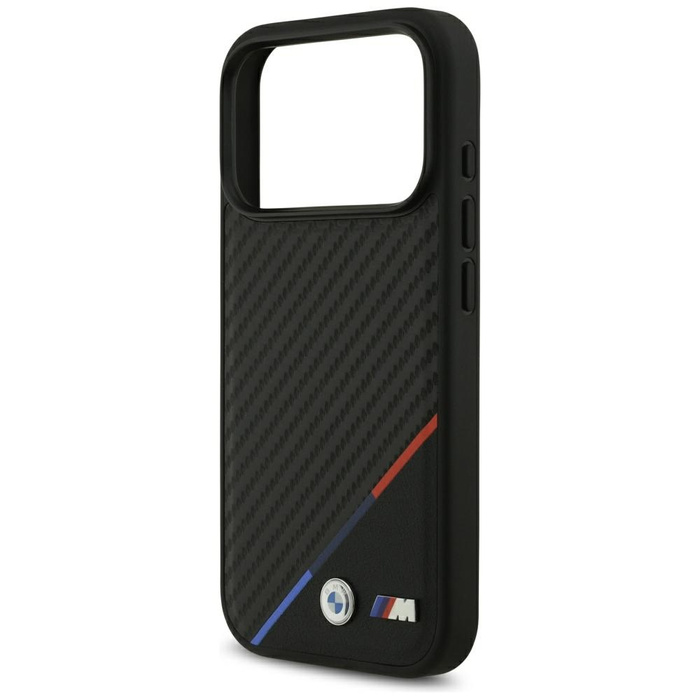 Etui BMW M Carbon Tricolor Line MagSafe  do iPhone 17 Pro czarny