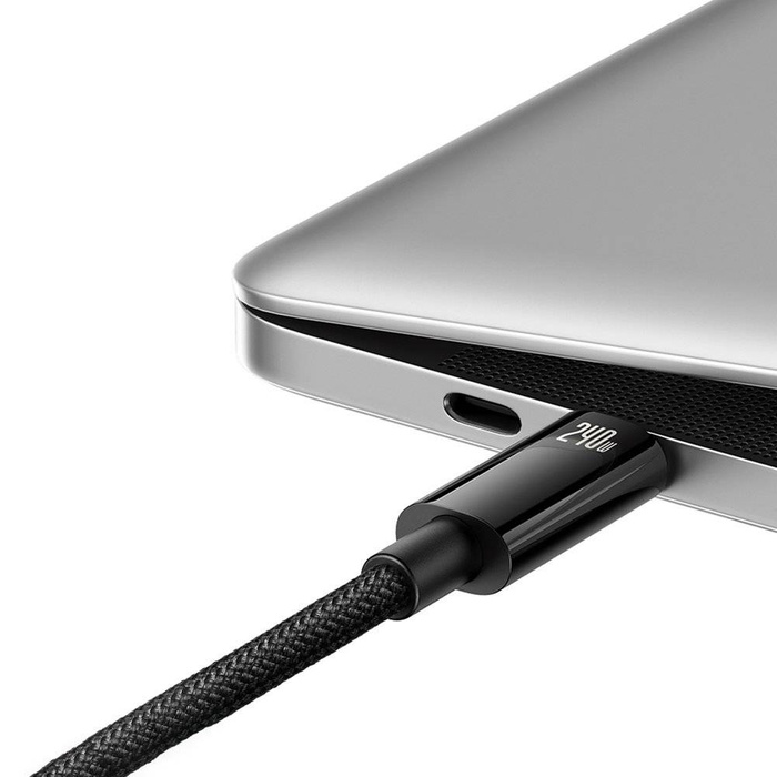 Kabel USB C - USB C 480Mb/s 240W 1m Baseus Tungsten Gold CAWJ040101 - czarny