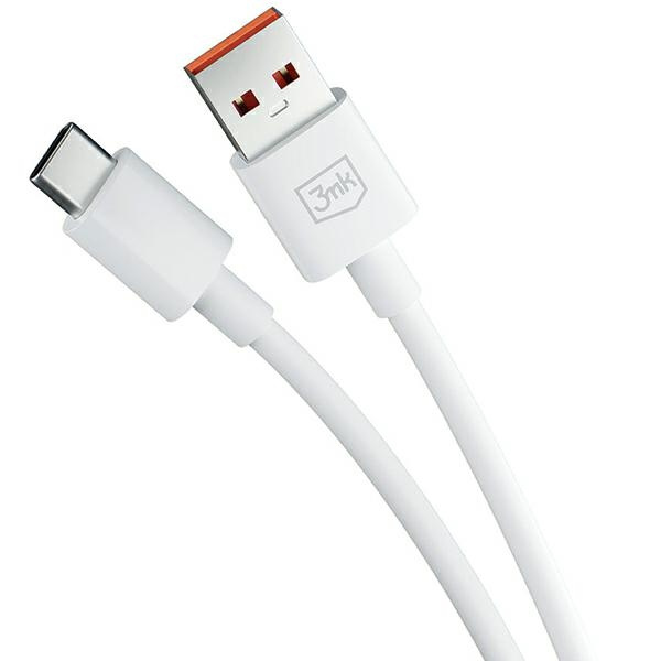 3MK Hyper Cable USB-A to USB-C 5A 60W 1.2m biały/white