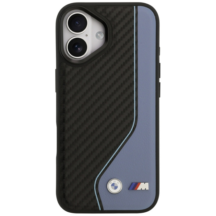 Etui BMW M Carbon Logo MagSafe do iPhone 17 niebieski